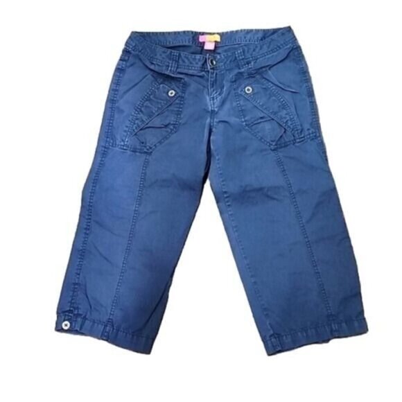 Catch my I pants navy capris Low Rise 19" inseam juniors Women's 5 - Picture 1 of 5